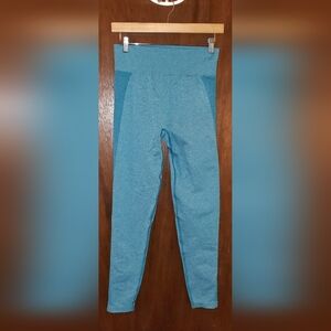 Women's Blue High-Waisted Leggings